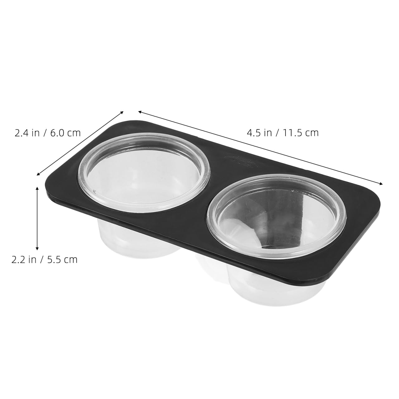 POPETPOP 3 Pcs Reptile Double Dish with Suction Cup, Gecko Feeding Bowl, Crested Gecko Food Dish, Lizard Feeding Ledge Bowls, To